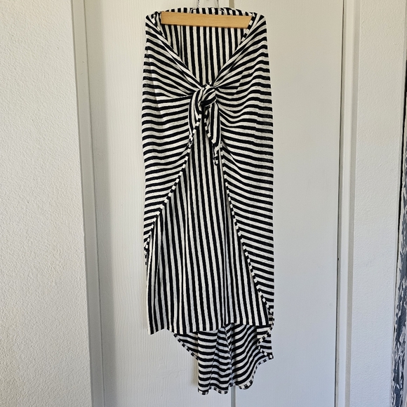 Anthropologie Splendid x Margherita Isola Linen Wrap Striped Summer Skirt SzL - Picture 11 of 11